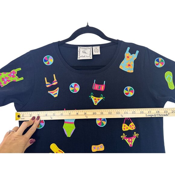 Michael Simon Lite Women's S Black Cotton Maxi Dress Beach Embroidery Summer - Picture 10 of 14